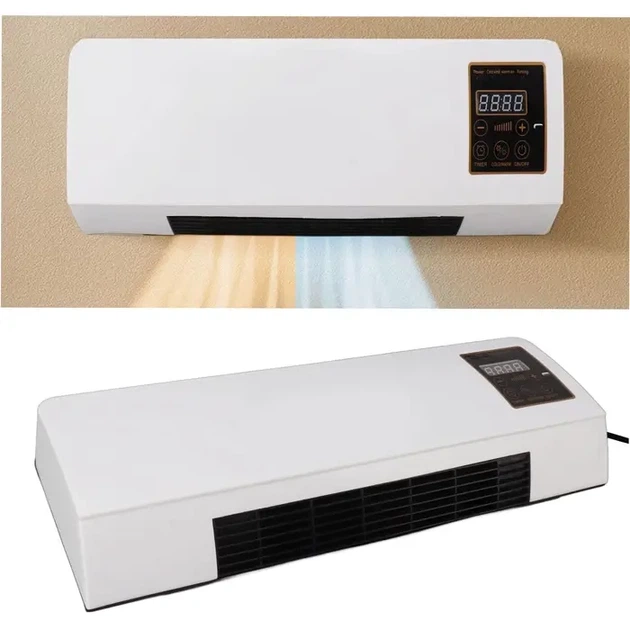 Настінний мобільний кондиціонер Wall Air Cooler 2000 Вт з обігрівом і пультом управління охолодження для дому, кондиціонер для офісу та дачі ефективний клімат-контроль мобільний обігрівач для кімнати - зображення 2