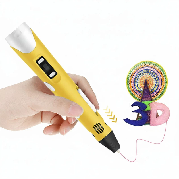 Набор 3D-ручка 230 В 1.1 м 0.3 мм 20 цветов для творчества 3DPEN-6 Желтый - изображение 9