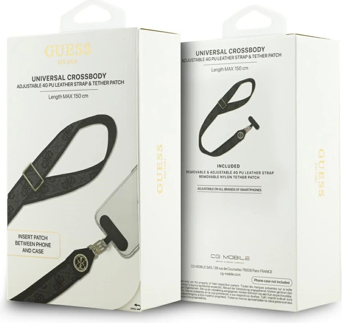 Шнурок Guess Universal CBDY 4G Tether Patch Strass Metal Logo Black (GUUCNP4DGMK) - зображення 5
