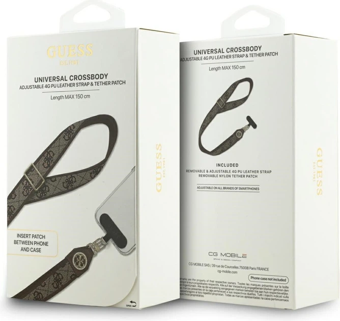 Шнурок Guess Universal CBDY 4G Tether Patch Strass Metal Logo Brown (GUUCNP4DGMW) - зображення 5
