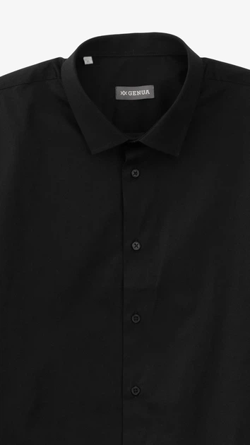 Рубашка классическая однотонная мужская GENUA 3808-1 2XL Черный shop (2000999421280) - Фото 2 Рубашка классическая однотонная мужская GENUA 3808-1 2XL Черный shop (2000999421280) - изображение 2