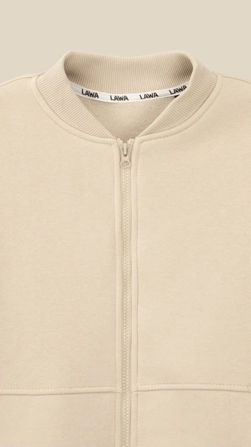 Кофта-бомбер однотонна жіноча LAWA WBC02425 S Світло-бежевий shop (2000999424397) - Фото 2 Кофта-бомбер однотонна жіноча LAWA WBC02425 S Світло-бежевий shop (2000999424397) - изображение 2