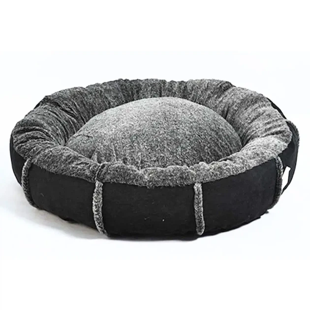 Лежак AnimAll M АТ8717 Mary Velvet S BLACK 56х56х15 см 9416-7D - зображення 2