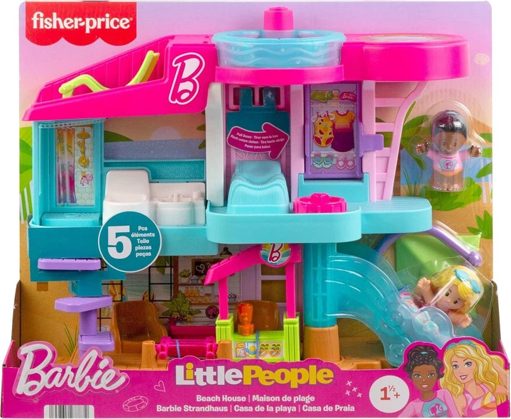 Игровой набор Пляжный домик Барби Fisher Price Little People Barbie Beach House - Фото 6 Игровой набор Пляжный домик Барби Fisher Price Little People Barbie Beach House - изображение 6