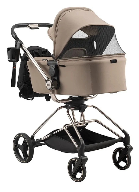 Коляска 2 в 1 Bair Moon Gold Edition MG-03 капучино - изображение 7
