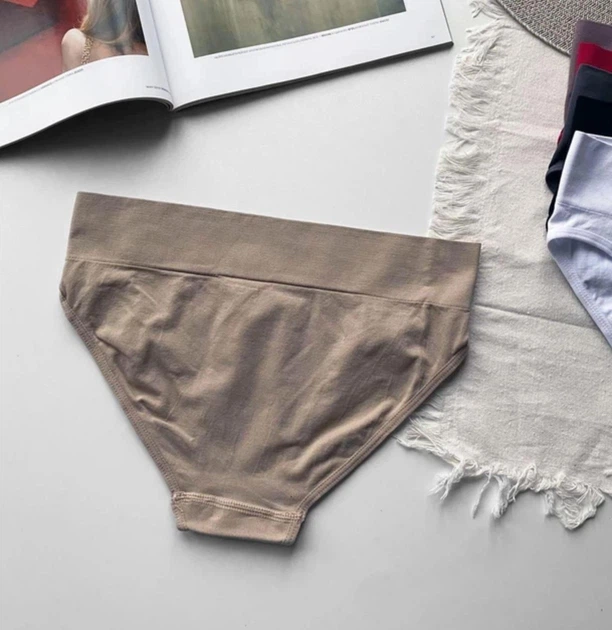 Жіночі трусики сліпи на високій посадці OUNO - L/XL - на стегна 98-108 см - Бежевий - зображення 2