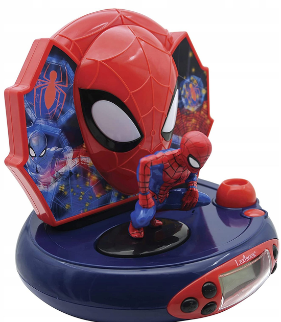 Lampka nocna-budzik Lexibook RP500SP Spider Man z projektorem (3380743027159) - obraz 3