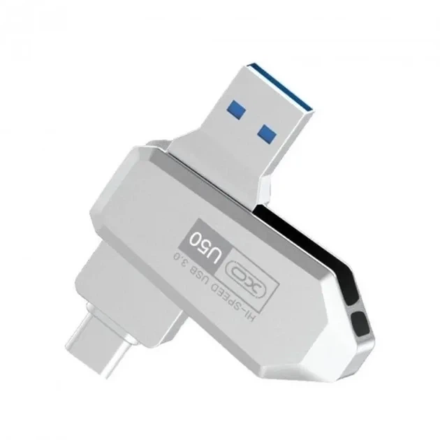 Флеш XO U50 USB 3.0+Type-C 128 GB - Фото 1 Флеш XO U50 USB 3.0+Type-C 128 GB - изображение 1
