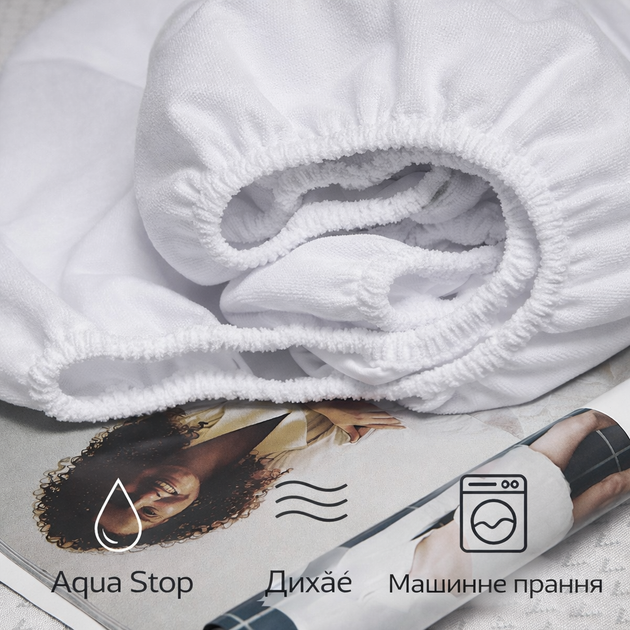 Наматрасник водонепроницаемый Moon&Star Aqua Dream MF с резинкой по периметру 200х200х20 см (MS-900000098) - изображение 8