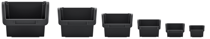 Набор лотков для мастерской Kadax KTR23 230 x 160 x 120 мм 50 шт. Черные (5903699456071) - изображение 3