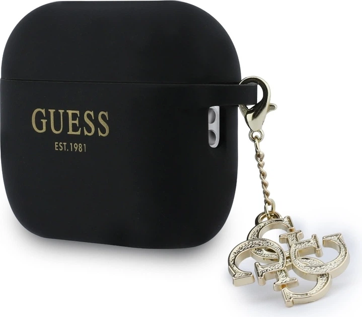Чохол Guess Silicone 4G Charm для Apple AirPods Pro 3 Black (GUAP3LECG4K) - зображення 2