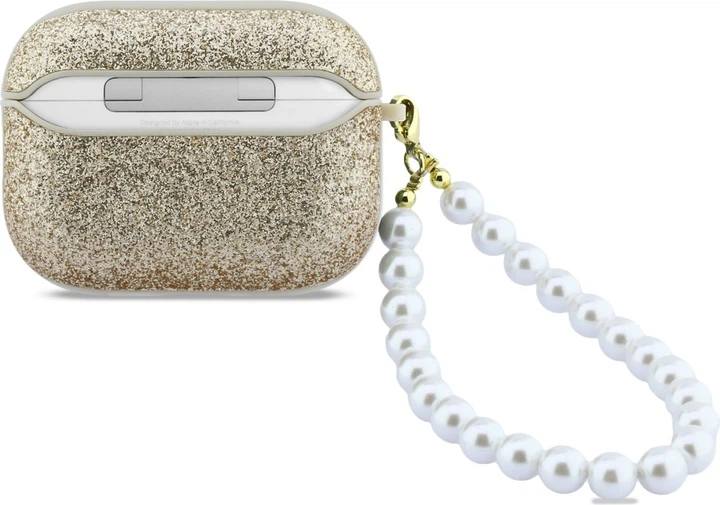 Чохол Guess Glitter Pearl Strap для Apple AirPods Pro 3 Gold (GUAP3GLGPSD) - зображення 3