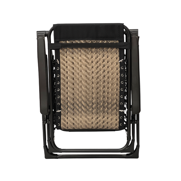 Розкладне крісло шезлонг LEOBRO Zero Gravity Premium Grey Rattan (LB-ZGC-G2-RG) - Фото 4 Розкладне крісло шезлонг LEOBRO Zero Gravity Premium Grey Rattan (LB-ZGC-G2-RG) - зображення 4