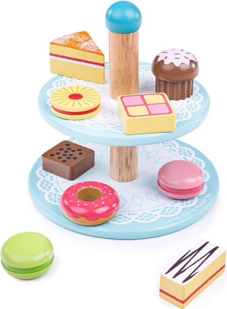 Zestaw do zabawy Bigjigs Toys Stojak na ciasto 13 elementów BJ621 (0691621026212) - obraz 2