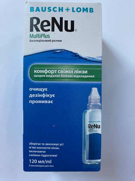 Раствор для контактных линз ReNu 120 мл Bausch & Lomb - Фото 1 Раствор для контактных линз ReNu 120 мл Bausch & Lomb - изображение 1