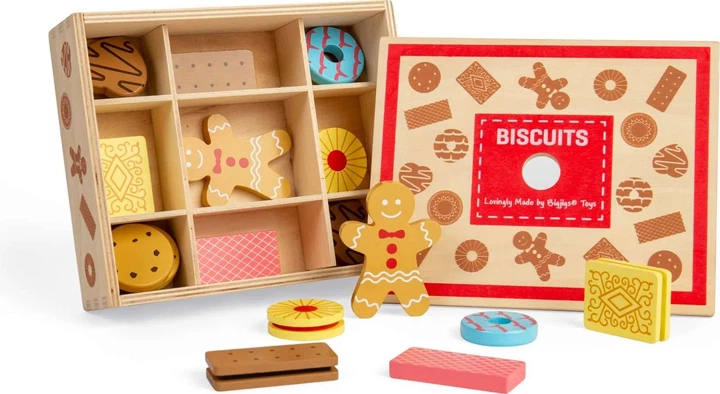 Zestaw do zabawy Bigjigs Toys Pudełko na ciasteczka 17 elementów BJ470 (0691621448359) - obraz 3