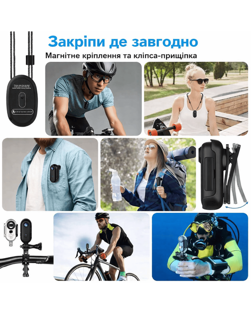 Экшн-камера 4K Wi-Fi Sports H.265, водонепроницаемая до 40 м - Фото 13 Экшн-камера 4K Wi-Fi Sports H.265, водонепроницаемая до 40 м - изображение 13