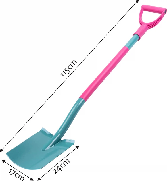 Лопата жіноча металева Kadax 17 x 115 см Синя (K1748) - зображення 2