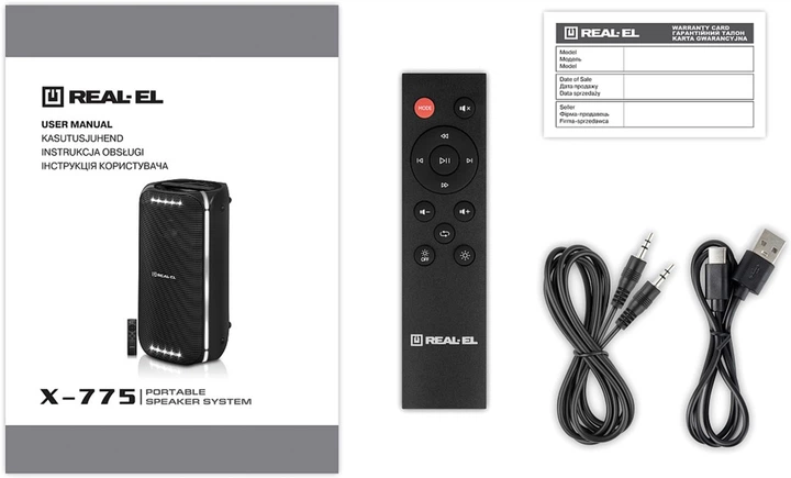 Портативная колонка Real-El X-775 (EL121600032) - Фото 12 Портативная колонка Real-El X-775 (EL121600032) - изображение 12