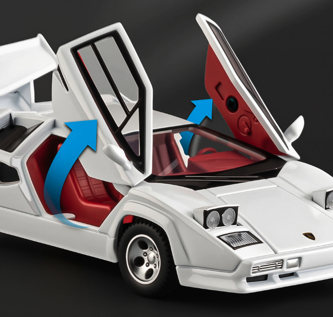 Металлическая модель Lamborghini Countach LP 1:32 со светом и звуком Инерционная машинка в коробке спортивная коллекционная модель - изображение 6