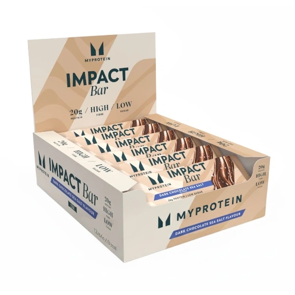 Протеїновий батончик MyProtein Impact Bar 12 х 64 g Dark Chocolate Sea Salt - Фото 1 Протеїновий батончик MyProtein Impact Bar 12 х 64 g Dark Chocolate Sea Salt - зображення 1