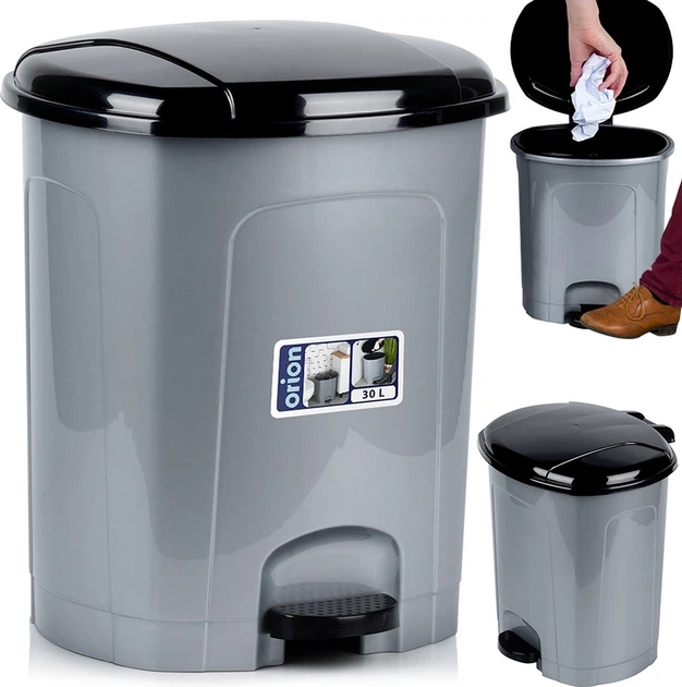 Кошик для сміття Orion з педаллю 30 л Сірий (8592381171537) - зображення 3