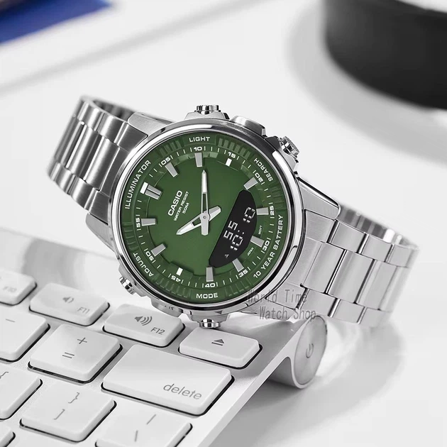 Чоловічий годинник Casio AMW-880D-3A комбінований - изображение 3