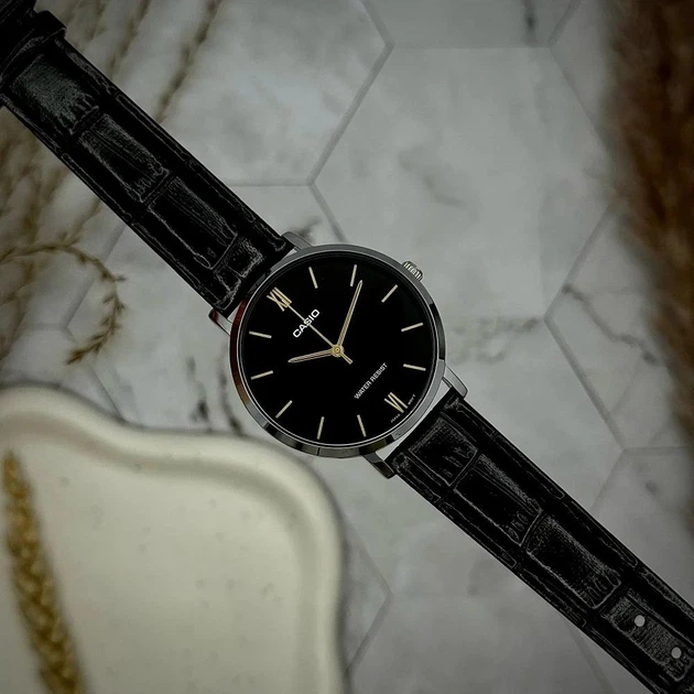Женские часы Casio LTP-VT01L-1B черные 30 м - изображение 6