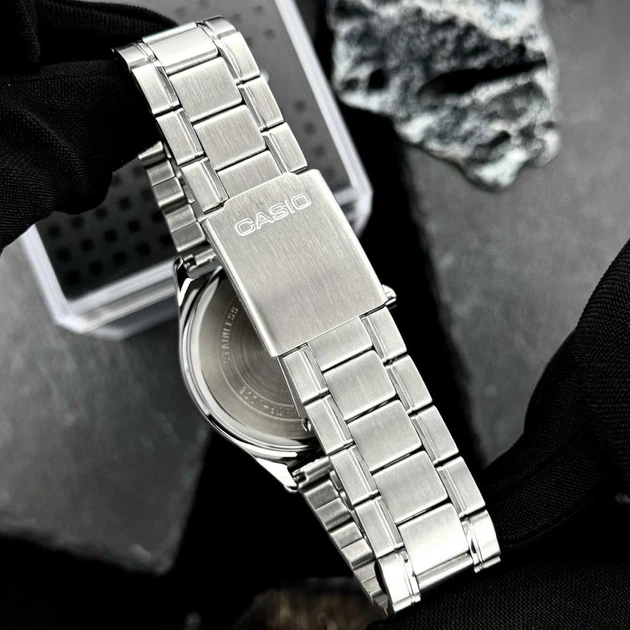 Чоловічий годинник Casio MTP-V006D-2B білий 30 м - зображення 7