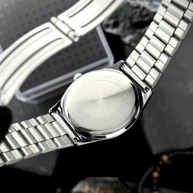 Чоловічий годинник Casio MTP-V006D-2B білий 30 м - зображення 8
