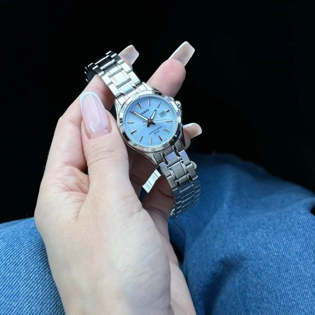 Женские наручные часы Casio LTP-1308D-2A, кварцевые, стальной браслет, водозащита 50 м - изображение 9