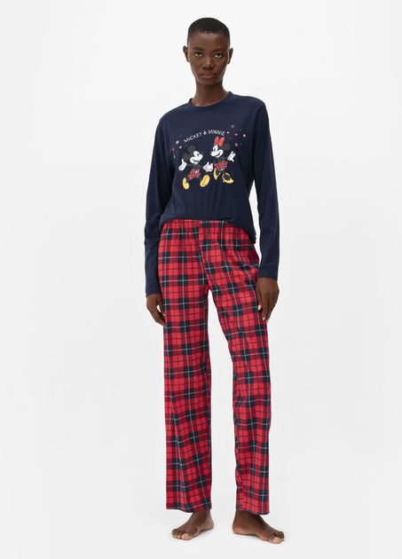 Жіночі піжамні штани Primark Wide Leg Pajama Bottoms XL для дому та сну Червоний (8866) - зображення 2
