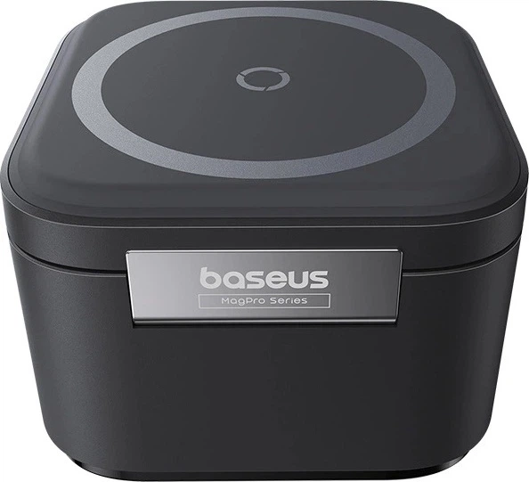 Беспроводное зарядное устройство 2 в 1 Baseus BS-W531 MagSafe / Qi USB-C 20 Вт Black (6932172647308) - изображение 3