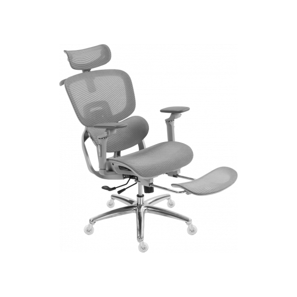 Офисное эргономичное кресло GT Racer B-816 White/Gray (Massage) - Фото 8 Офисное эргономичное кресло GT Racer B-816 White/Gray (Massage) - изображение 8