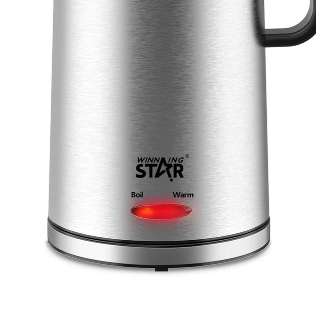 Електрочайник WINNINGSTAR ST-0103 1.5L 1000W Silver - Фото 2 Електрочайник WINNINGSTAR ST-0103 1.5L 1000W Silver - зображення 2