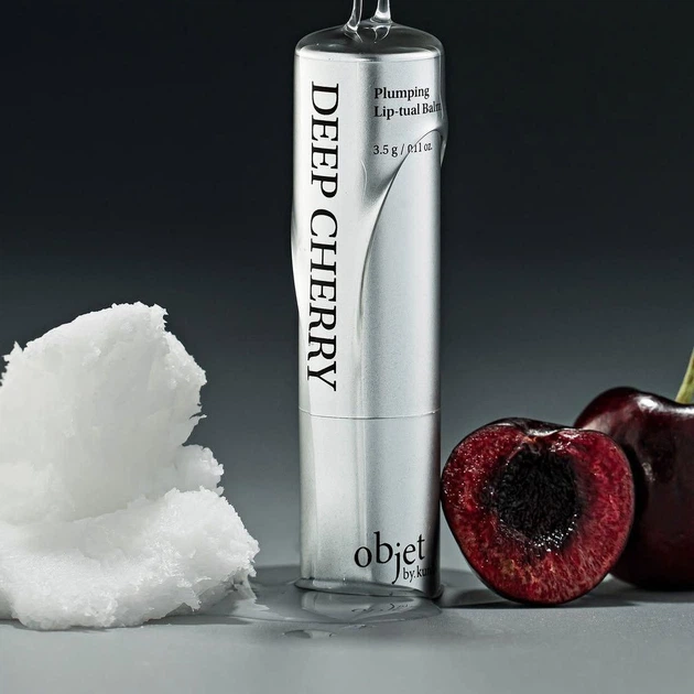 Бальзам для губ премиум-класса "Сочная Вишня" Objet by Kundal Lip Tual Balm DEEP CHERRY 3,5g - изображение 3
