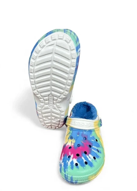 Утеплені дитячі сабо CROCS Classic Lined Tie Dye Clogs 206683-4s0, розмір 22/23, устілка 13 см - Фото 2 Утеплені дитячі сабо CROCS Classic Lined Tie Dye Clogs 206683-4s0, розмір 22/23, устілка 13 см - зображення 2