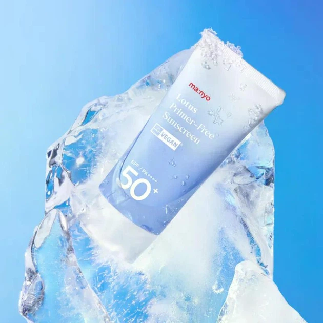 Сонцезахисний крем для обличчя Manyo Lotus Primer Free Sunscreen SPF50+ PA++++ 50ml - зображення 2