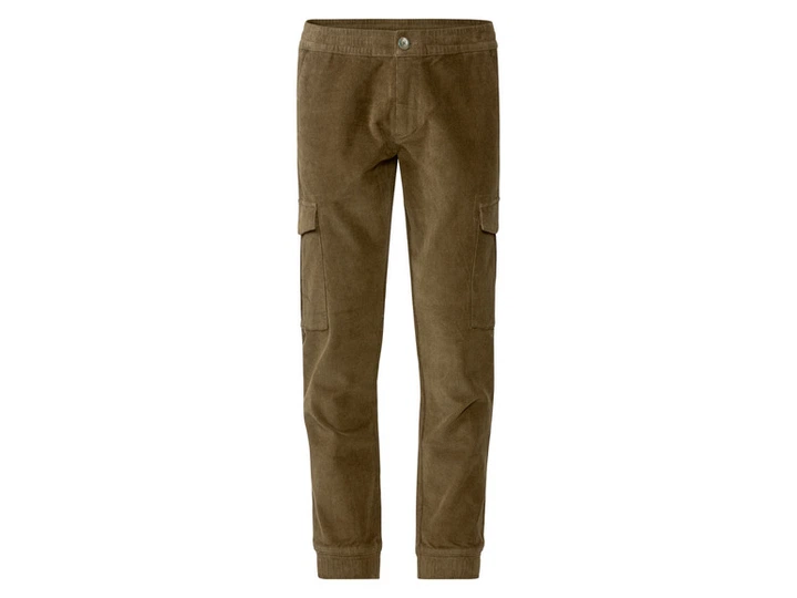 Брюки Slim Fit вельветовые для мужчины Livergy LYCRA® 414897 50(M) хаки - Фото 1 Брюки Slim Fit вельветовые для мужчины Livergy LYCRA® 414897 50(M) хаки - изображение 1