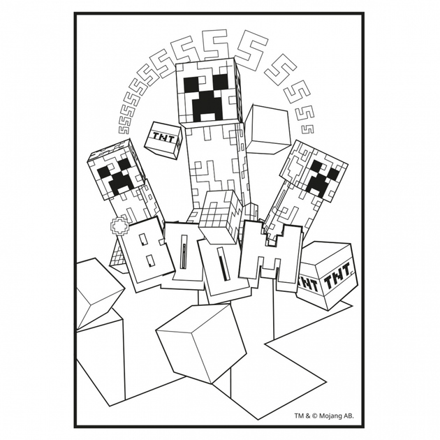 Розмальовка А4 Yes Minecraft з наліпками та завданнями 12 сторінок - Фото 4 Розмальовка А4 Yes Minecraft з наліпками та завданнями 12 сторінок - зображення 4