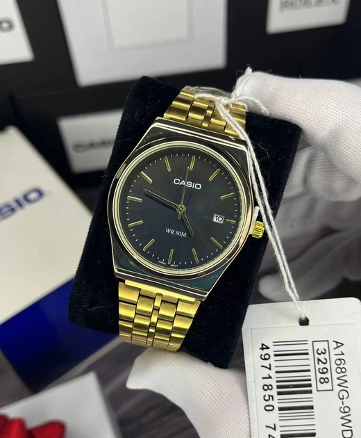 Наручные часы Casio MTP-B145 золотистый-черный - изображение 4