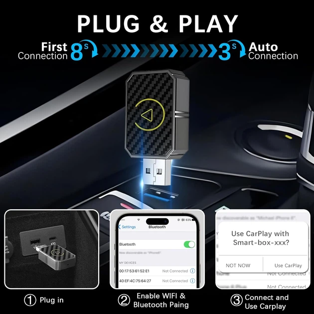 Беспроводной адаптер CarPlay KORBROS - изображение 3