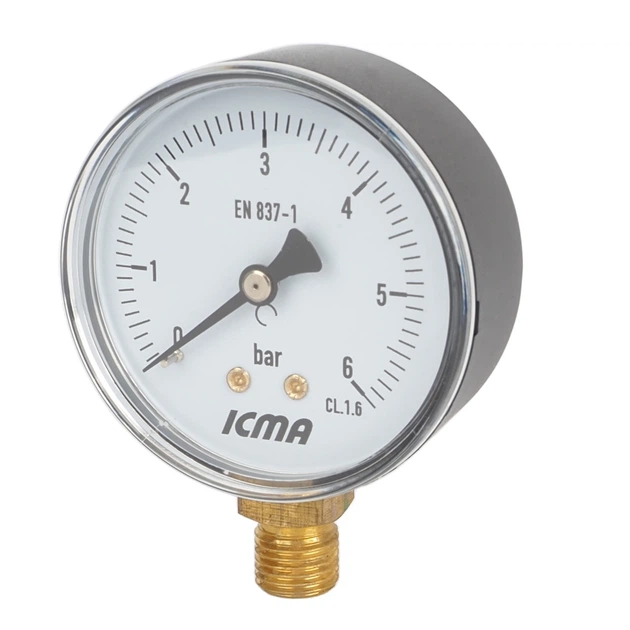 Манометр 0÷6 бар, Ø63, радиальный, 1/4" Icma 244 - изображение 4
