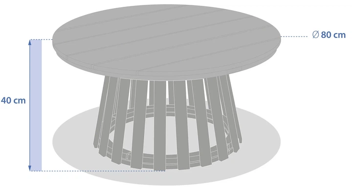 Садовий стіл Hesperide OSUNA Ø80 см (99036) - зображення 2