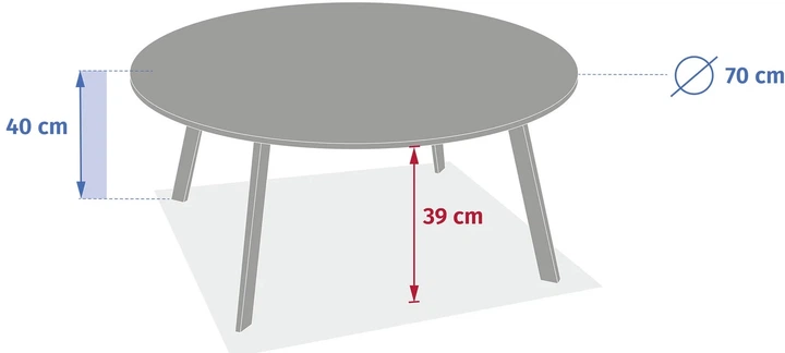 Металевий стіл Hesperide SAONA Ø70 см Зелений (99041) - зображення 2