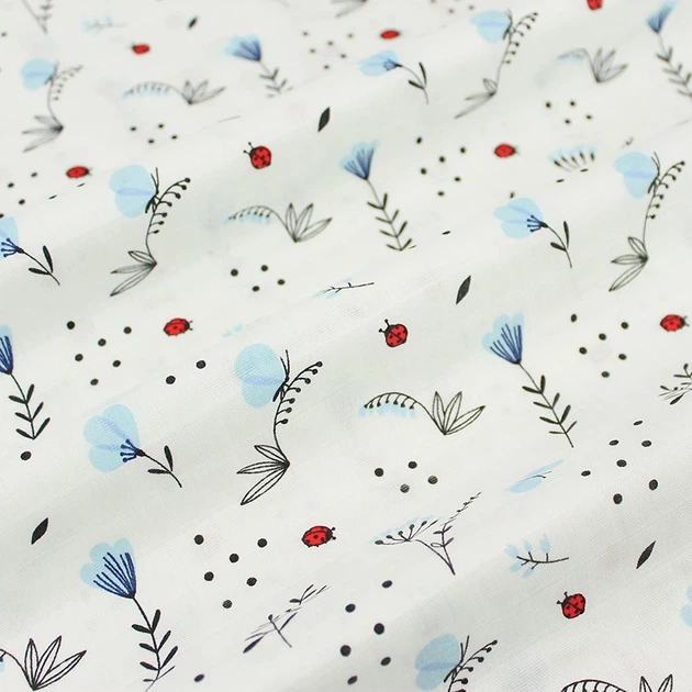 Пеленка Cosas BLUE WILDFLOWERS Муслин 75х75 см (4822052434246) - изображение 4