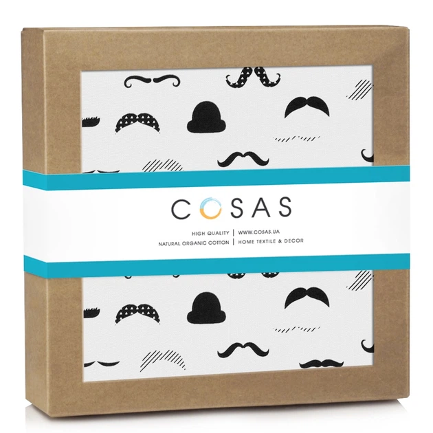 Непромокаемая пеленка Cosas MUSTACHE Ранфорс 70х120 см (4822052444115) - Фото 2 Непромокаемая пеленка Cosas MUSTACHE Ранфорс 70х120 см (4822052444115) - изображение 2