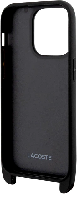Панель Lacoste для iPhone 15 Pro max Iconic Petit Pique Crossbody Black (LCHCP15XSPVCK) - зображення 2