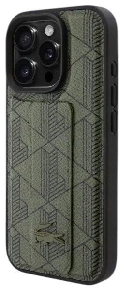 Панель Lacoste для iPhone 16 Pro max Grip Stand Mono Khaki (LCHCP16XGSPBSB) - зображення 3