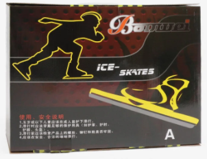 Ковзани коньки розмір 39-42 колір Чорний, устілка 23-25 см, в коробці - изображение 4